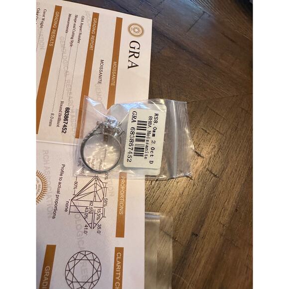 2 Carat Floral Moissanite Ring - Picture 9 of 12